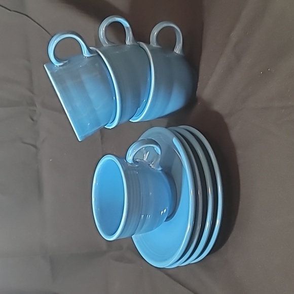 Flat Cup & Saucer Set Fiesta Peacock (Intro 2005) by HOMER LAUGHLIN - Picture 6 of 6